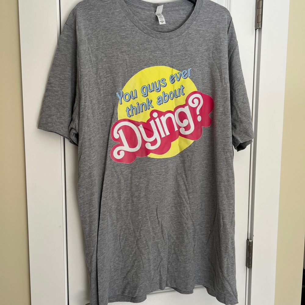 Women’s 3XL Barbie Gray Graphic T-Shirt